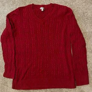 Croft&Barrow cable knit red sweater